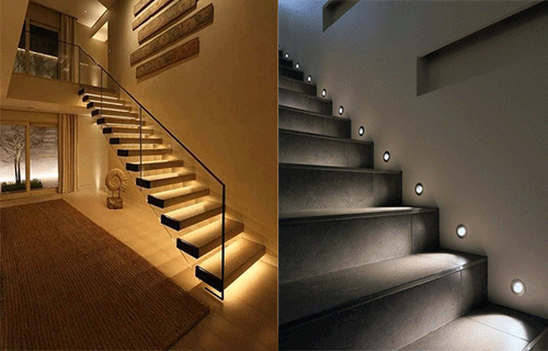 انواع روش های نورپردازی راه پله ها